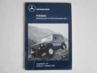 Mercedes Preisliste 1987 Nr.18 Geländewagen G-Klasse Schleswig-Holstein - Flensburg Vorschau