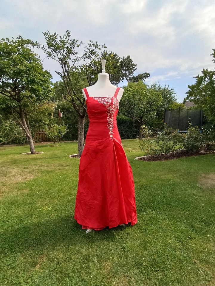 Rotes Kleid Brautkleid Partykleid Pailletten Schnürung in Berlin