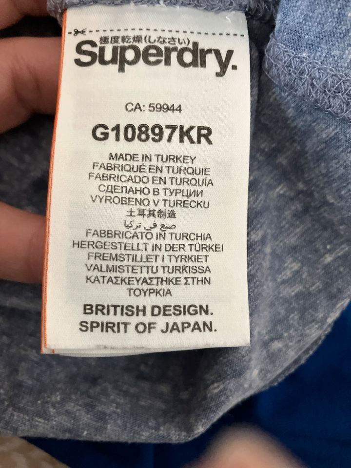 Superdry T-Shirt Gr S blau/grau in Ingolstadt