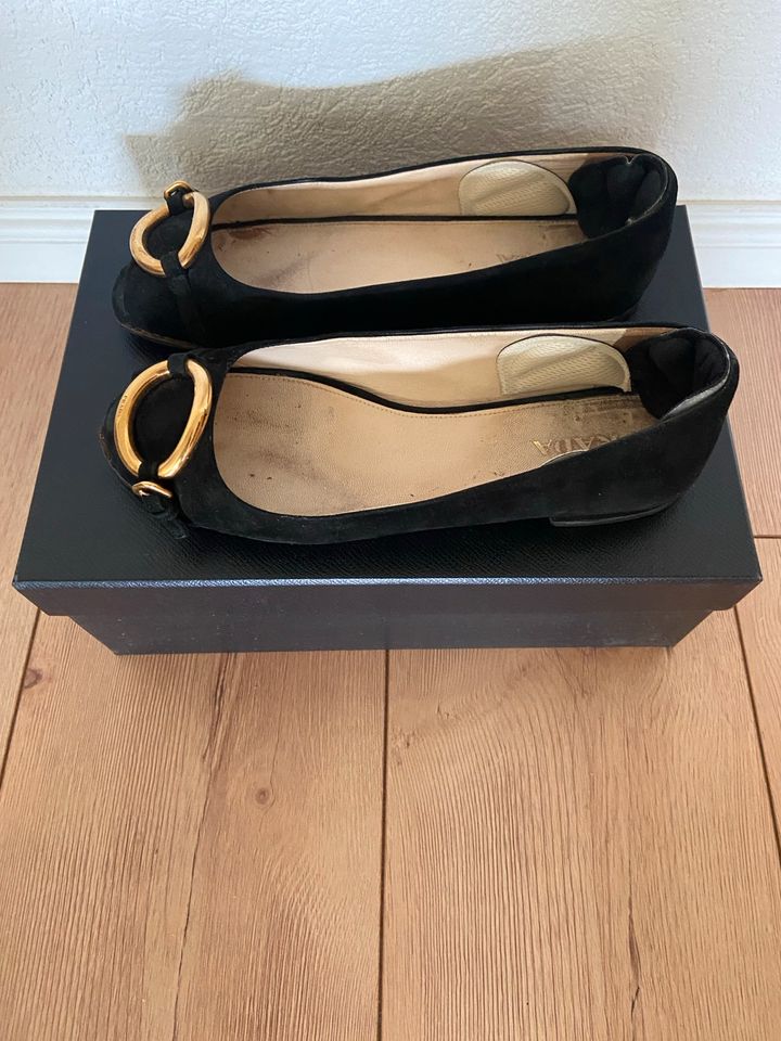 Vintage Prada Ballerinas*schwarz*Wildleder*38*fallen größer aus* in Offenburg