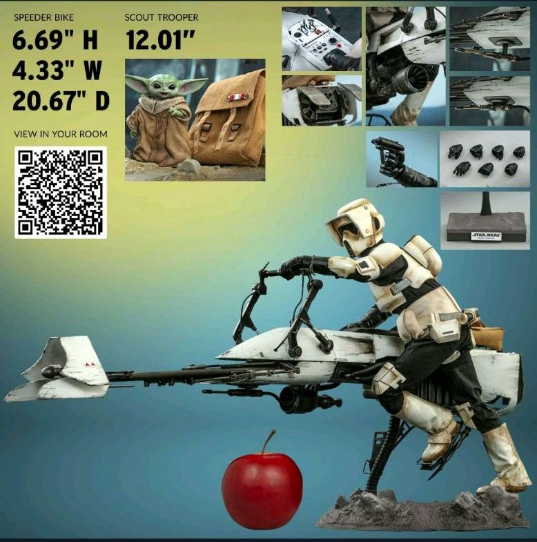 Hot Toys "Scout Trooper + Speeder Bike" TMS 017 Star Wars/Mandalo in Neuss