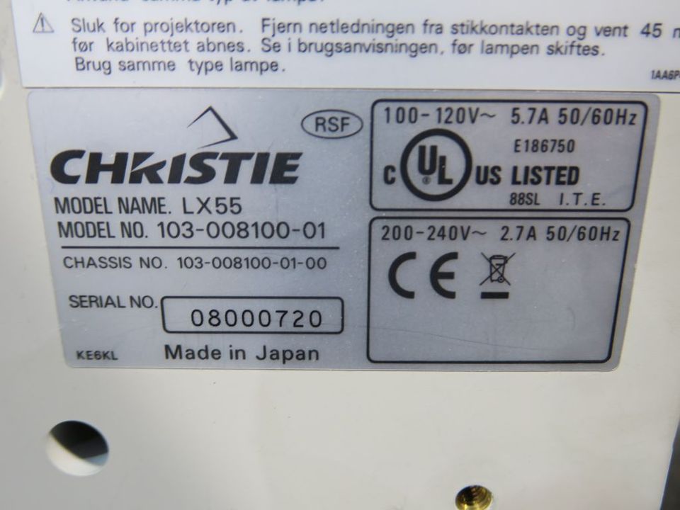 Beamer Projektor Christie LX55(Sanyo PLC-XP57L, Eiki Ic-c71)33999 in Dinslaken