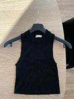 Cropped Top gerippt Mango schwarz Baden-Württemberg - Ulm Vorschau