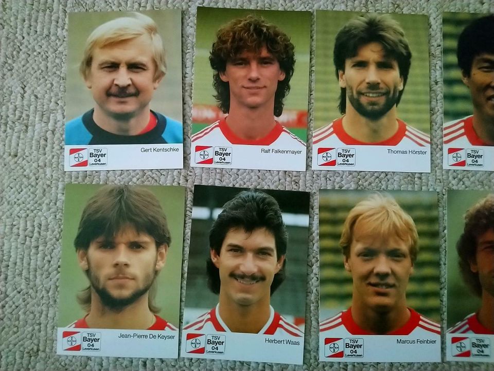 Bayer Leverkusen Autogrammkarten, 80er Jahre, Bundesliga in Altenburg