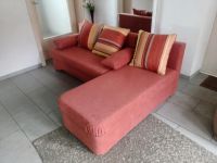 Eck Couch Sofa Schlafcouch orange mit Kissen ausklappbar Bayern - Wasserlosen Vorschau