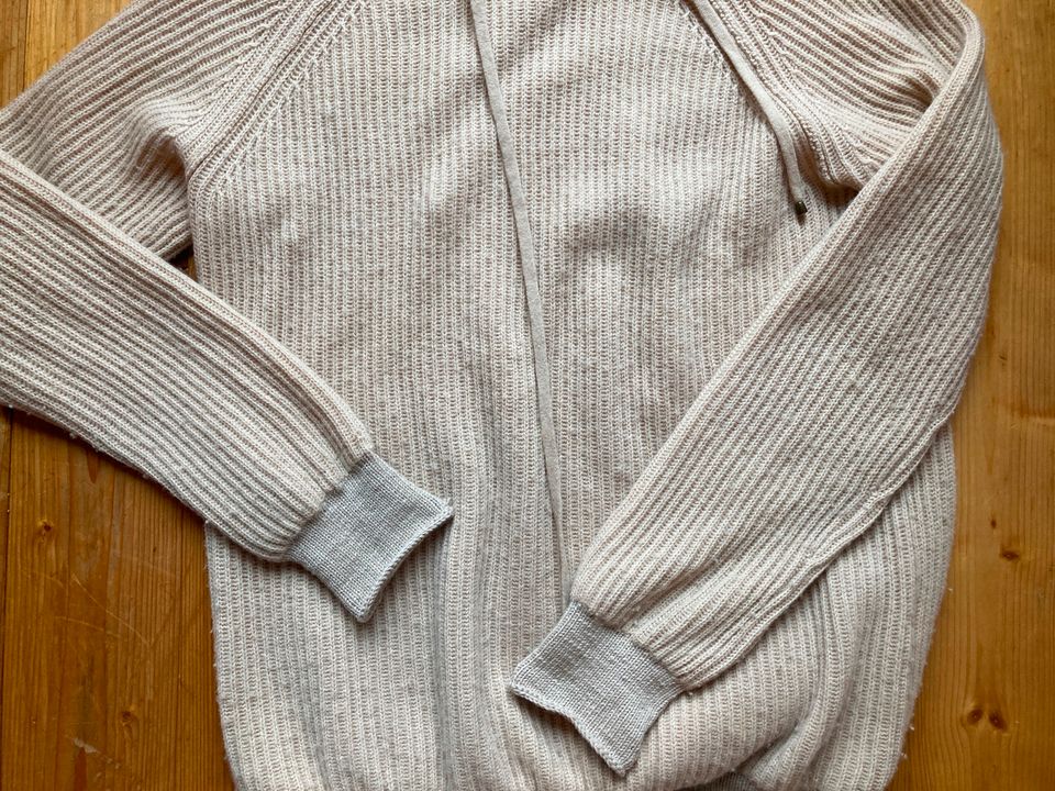 Grace Woll-Kaschmirpullover/ Kapuzenpulli/ Wollpullover,Beige,M/L in Oberstaufen