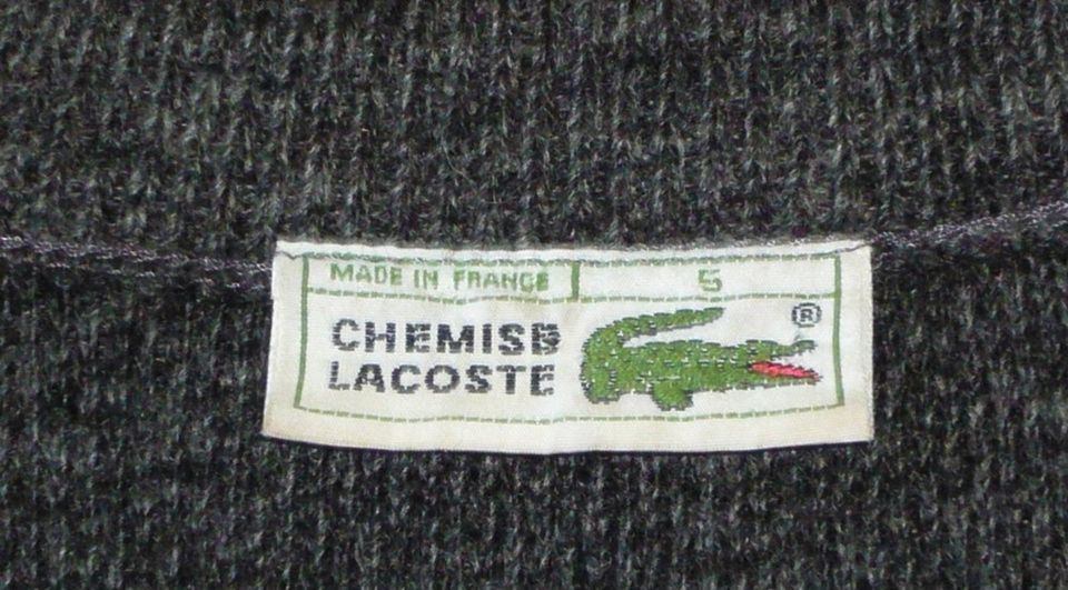 Vintage Pulli Lacoste grau Uni in Berlin