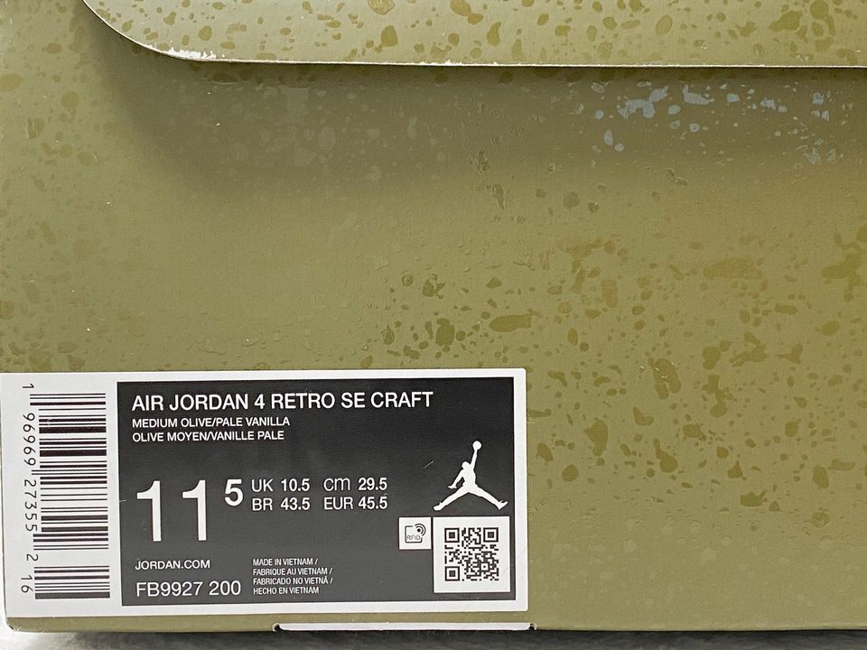 Nike Air Jordan 4 Olive Gr 45,5 Grün Dunk Sneaker Schuh NEU in Kempten