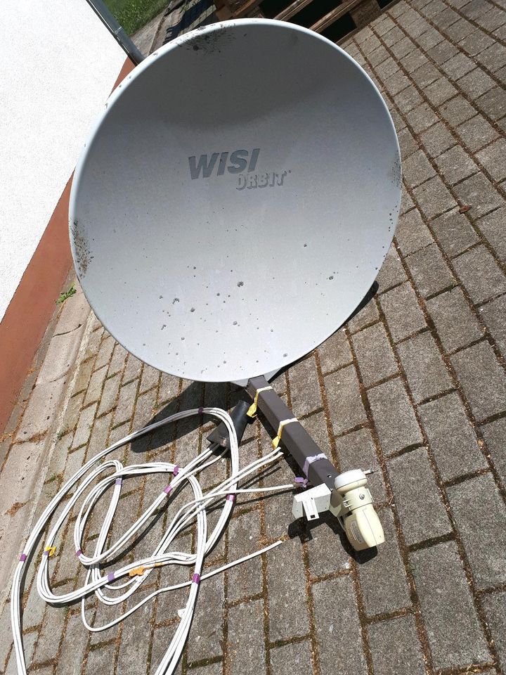 WISI Satellitenschüssel Orbit Sat TV Fernsehen weiß in Grebenhain