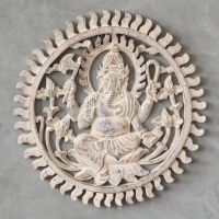 Wandbild Wanddeko Rund Mandala Relief Ganesha Weiß 40 cm Bochum - Bochum-Wattenscheid Vorschau