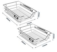 EINFEBEN 2x 40cm Küchenschublade Schubladen Drahtkorb Baden-Württemberg - Ettlingen Vorschau