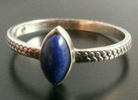 925 Sterling Silber Ring blau Lapislazuli Edelstein (Gr.18,19) Niedersachsen - Hessisch Oldendorf Vorschau