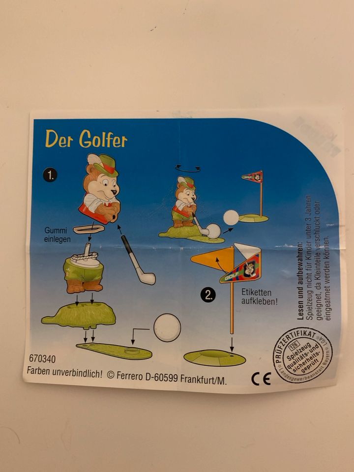 Ü Ei Maxi Figur Teddies Golfer in Eberdingen