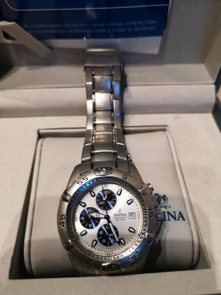 Festina Chronograph Herren Armbanduhr MOS60 Batterie Neu in Bayern Genderkingen kleinanzeigen