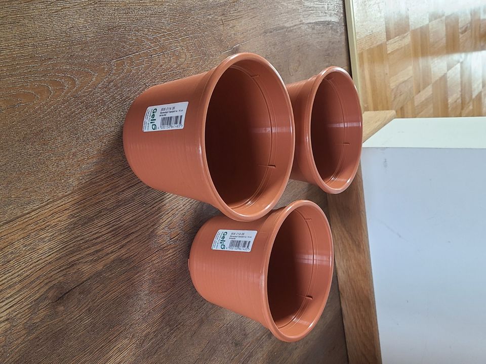 Geli standard übertopf 14 cm Terracotta Blumentöpfe braun in Vienenburg