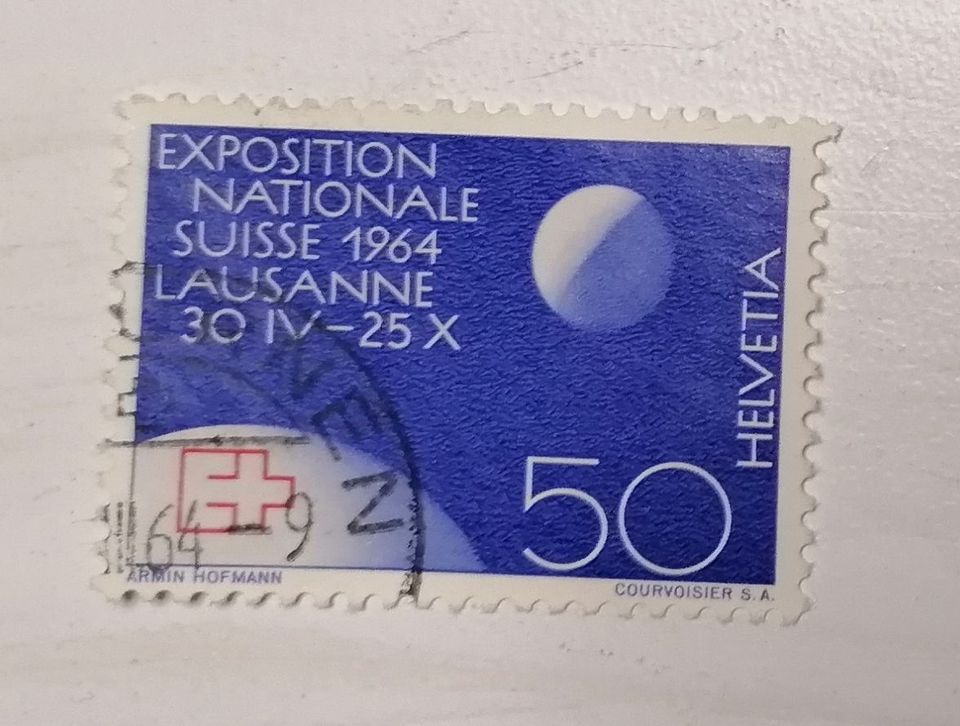 52 verschiedene alte Briefmarken Schweiz in Kirchham