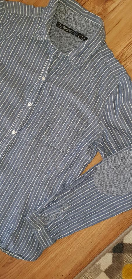 Damen Bluse von Zara M blau weiß gestreift TOP in Wedel