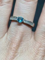 Juwelkerze 925 Silber Ring elegant blau hellblau 16,9 mm Gr. 53 Rheinland-Pfalz - Jockgrim Vorschau