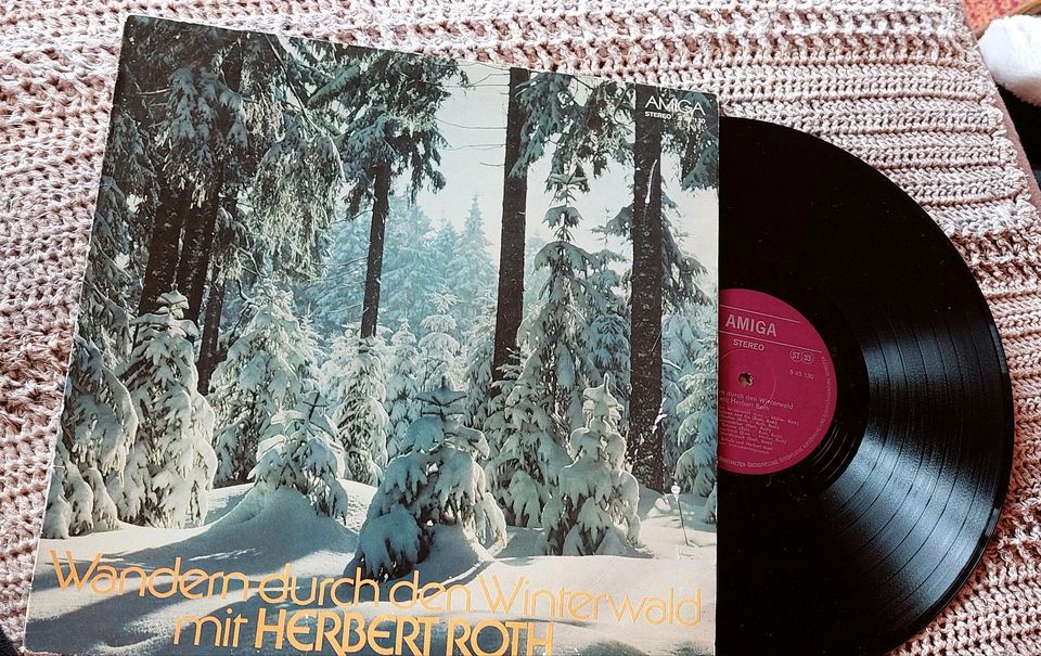 Wandern durch den Winterwald mit HERBERT ROTH,DDR Schallplatte in Tröstau