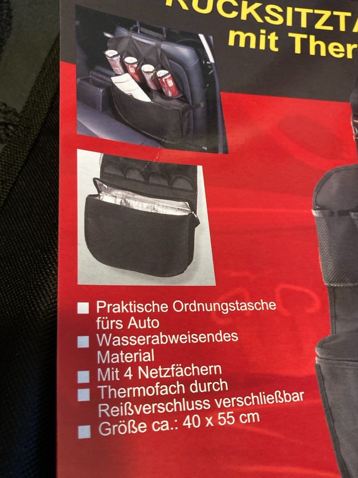 Rücksitz Tasche für Auto mit Thermofach schwarz in Eisenach