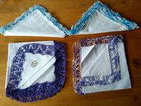 DDR Handarbeit Häkel-Spitze Taschentuch Vintage 4Stck komplett. Sachsen-Anhalt - Hettstedt Vorschau