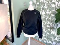 Gymshark Pullover Sweatshirt schwarz grüne Nähte Gr S gym Sport Bayern - Würzburg Vorschau