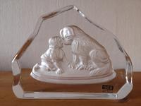 Kristallglasblock »Junge mit Hund« ● Glaskunst ● SEA Glasbruk S Hessen - Altenstadt Vorschau