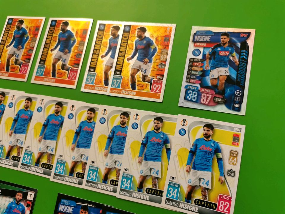 LORENZO INSIGNE 17x Fußball Karte Topps chrome Italia SSC Neapel in Berlin