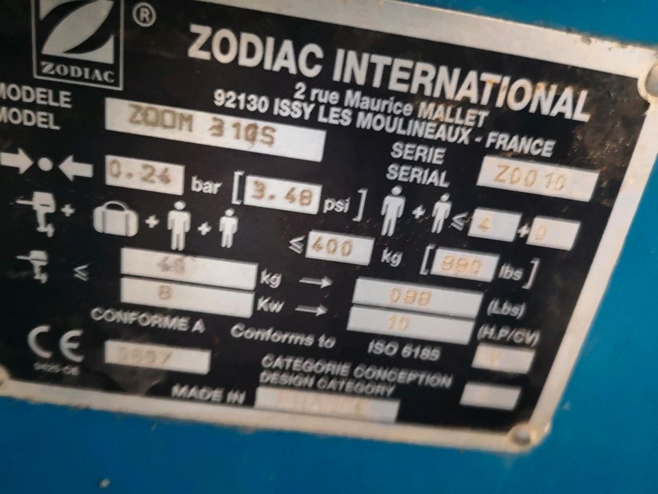 Zodiac Zoom 310 S Schlauchboot in Taufkirchen Vils