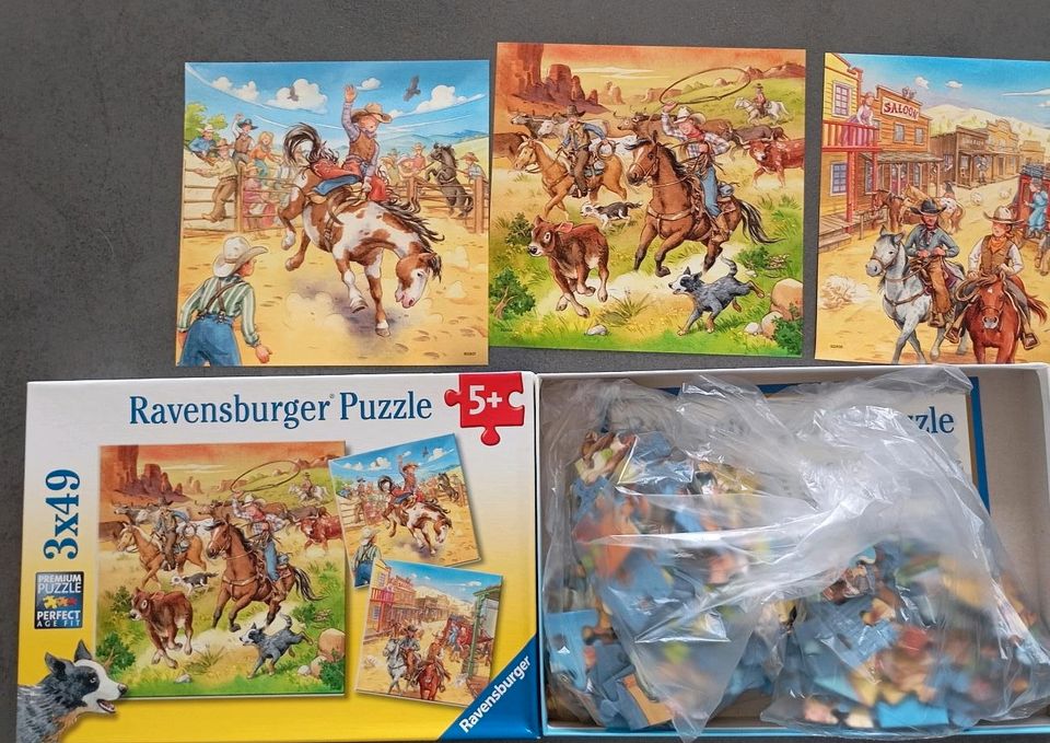 Ravensburger Puzzle 3x49 Cowboys in Wittenberge