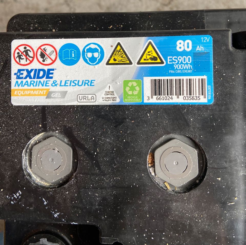 Exide Marine Leisure Gel Batterie 80Ah in Schwaikheim