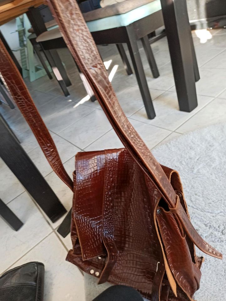 Ledertasche Lehrertasche cognac Leder rotbraun Aktentasche in Rednitzhembach