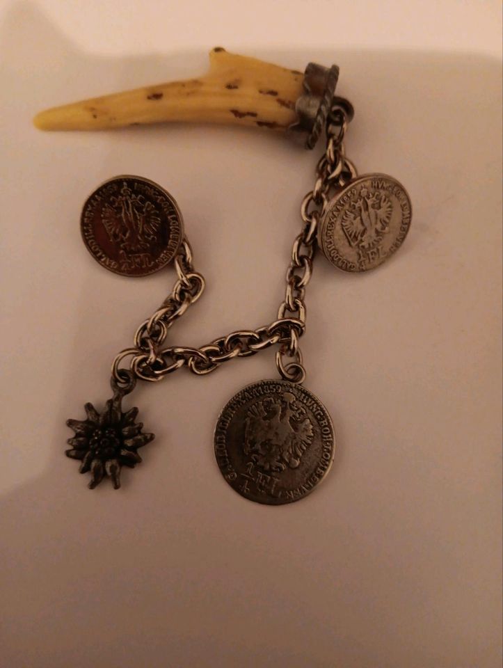 Alte  Silbermünze Anhänger 1/4Florin 1859 K u. K Monarchie in Rosengarten