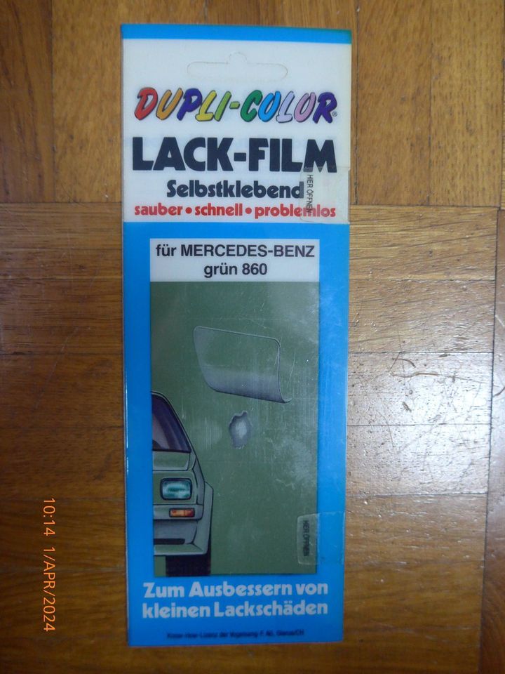 Duplicolor Lackfilm Mercedes R107 C107 W114 W115 W116 Nr 860 grün in Schwaig
