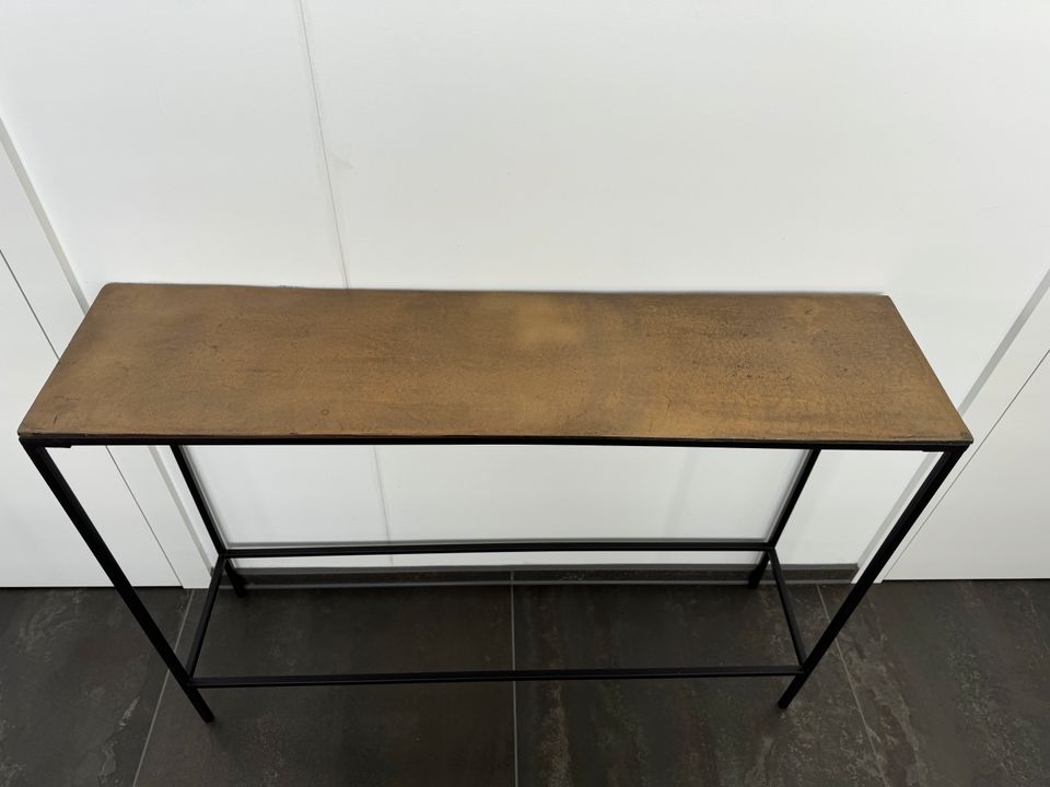 Konsolen-Tisch mit Messingplatte 100 x 25 x 70 cm in Heilbronn