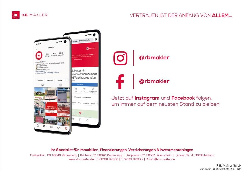 R.B. MAKLER: Ansprechende und lukrative Lage - hier werden Sie gesehen! in Werdohl