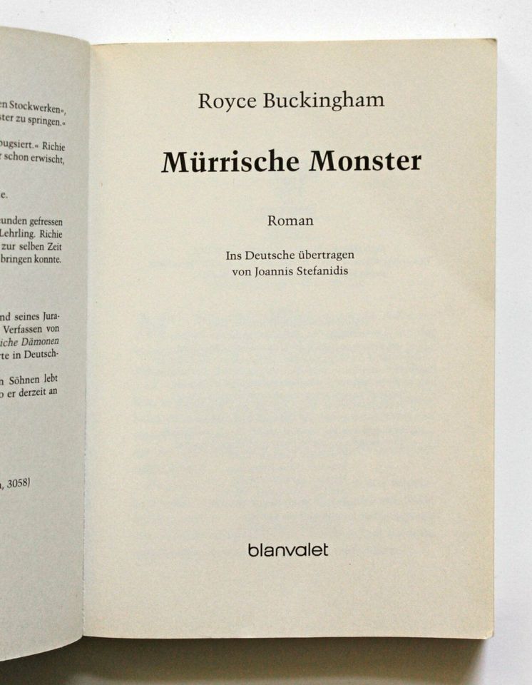 Mürrische Monster Dämonenhüter Trilogie Band 2  Royce Buckingham in Hamburg