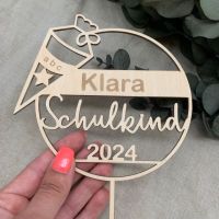 Cake Topper Holz Einschulung / Schulkind 2024, personalisiert Nordrhein-Westfalen - Titz Vorschau