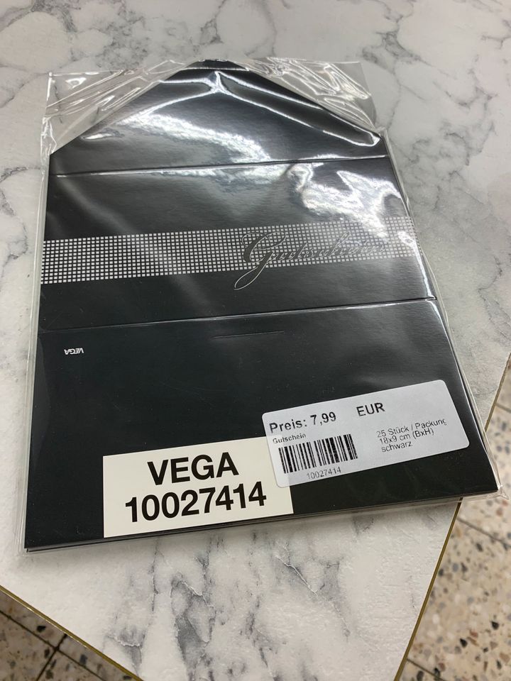 VEGA  Gutscheinkarten/Geschenkkarten 25 Stück in Donauwörth