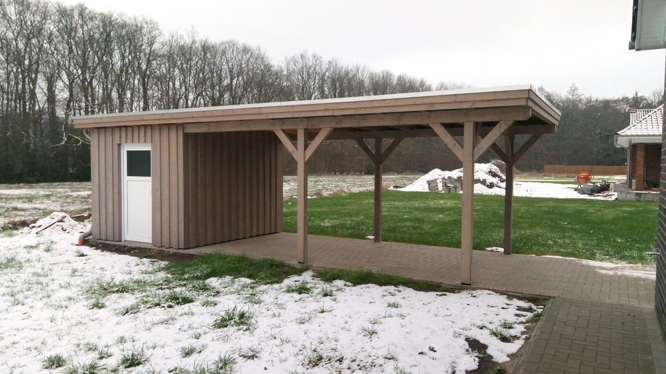 Fertig-Carport auf Maß mit oder ohne Schuppen, Terrassendächer in Ganderkesee