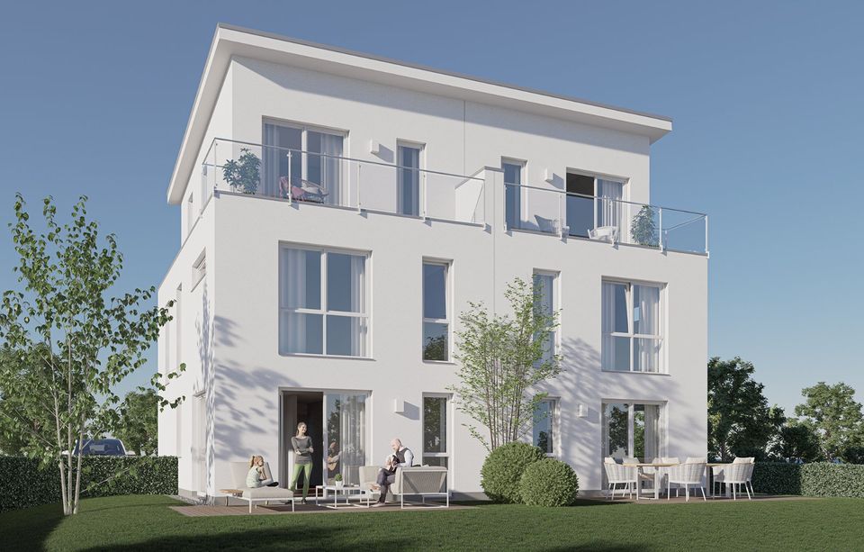 Bis zu 7 Zimmer: Exklusive Neubau-Stadtvilla-Doppelhaushälfte inkl. Grundstück zu verkaufen in Allendorf