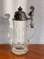 Alter Bierkrug Glaskrug 1/2 L ★ Jugendstil Zinndeckel ca 1900 Dresden - Leuben Vorschau