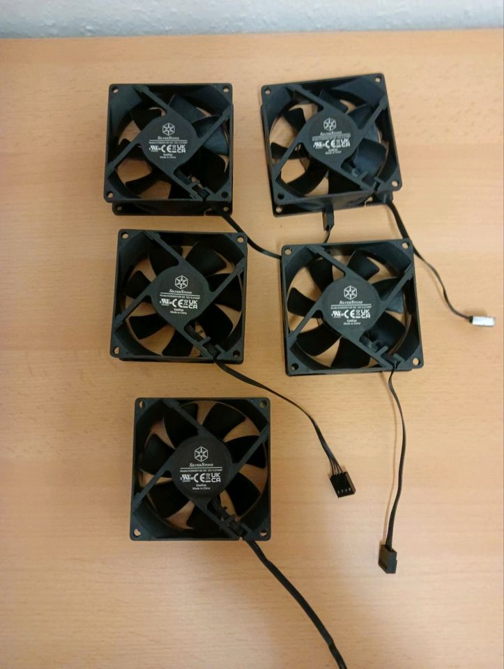 5x Lüfter 12V 80mm SilverStone CC8025H12D 4-Pin 3500 U/min Server in Alfeld (Leine)