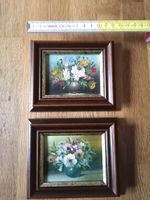 Miniatur Gemälde Bilder handgemalt Blumenmotiv Baden-Württemberg - Edingen-Neckarhausen Vorschau