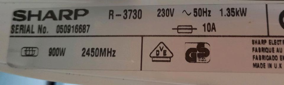 Mikrowelle Sharp Apetito Mikrofix R3730 in Deggendorf