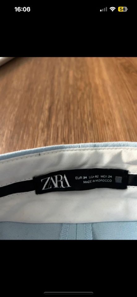 Hellblaue Anzugshose Slacks ZARA NEU Babyblau XS Edel Uni in Berlin