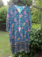 sommerkleid gr.44/46 türkis V-ausschnitt 3/4 Ärmel federleicht Bielefeld - Stieghorst Vorschau