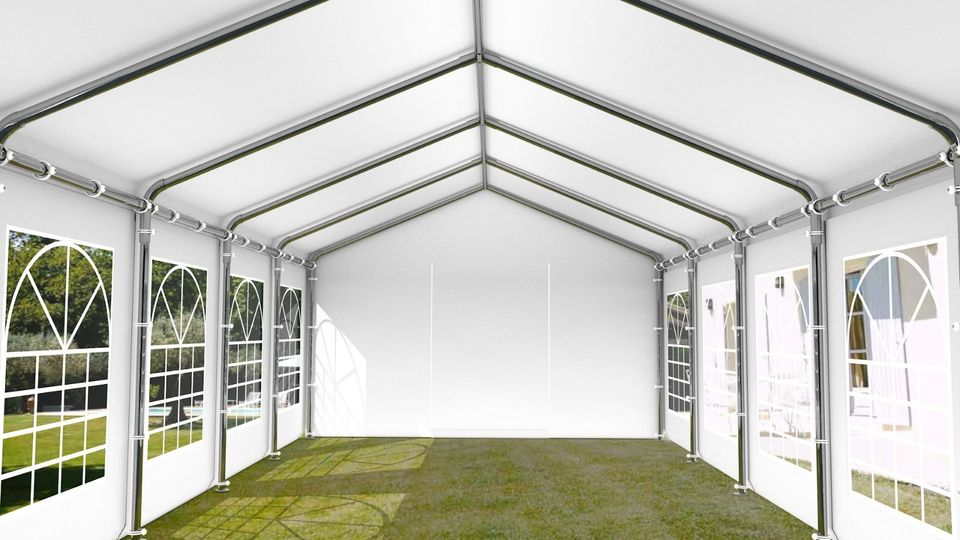 XXL Partyzelt 3x6m 4x6m 4x8m 5x8m 5x10m Festzelt Pavillon Gartenzelt mit Fenstern Bierzelt weiß in Berlin