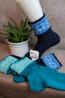 Handgestrickte Umschlag-Socken in Größe 36/37 Niedersachsen - Harsefeld Vorschau