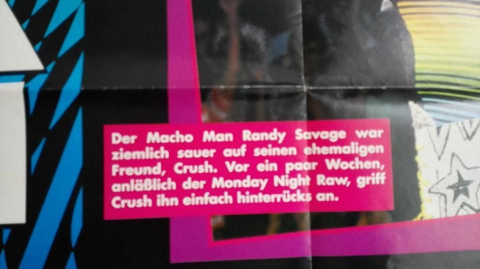 WWF WWE WCW Wrestling Poster Macho Man Randy Savage Retro Vintage in Hannover